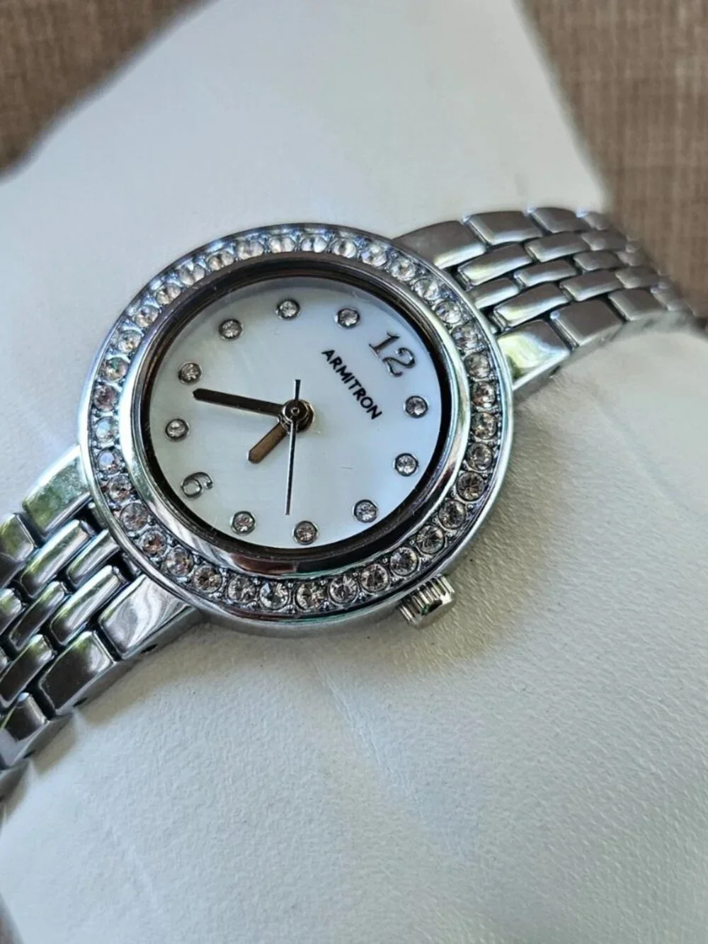 Armitron Ladies Wristwatch Crystals Accent Bezel Quartz Analog Wrist Watch